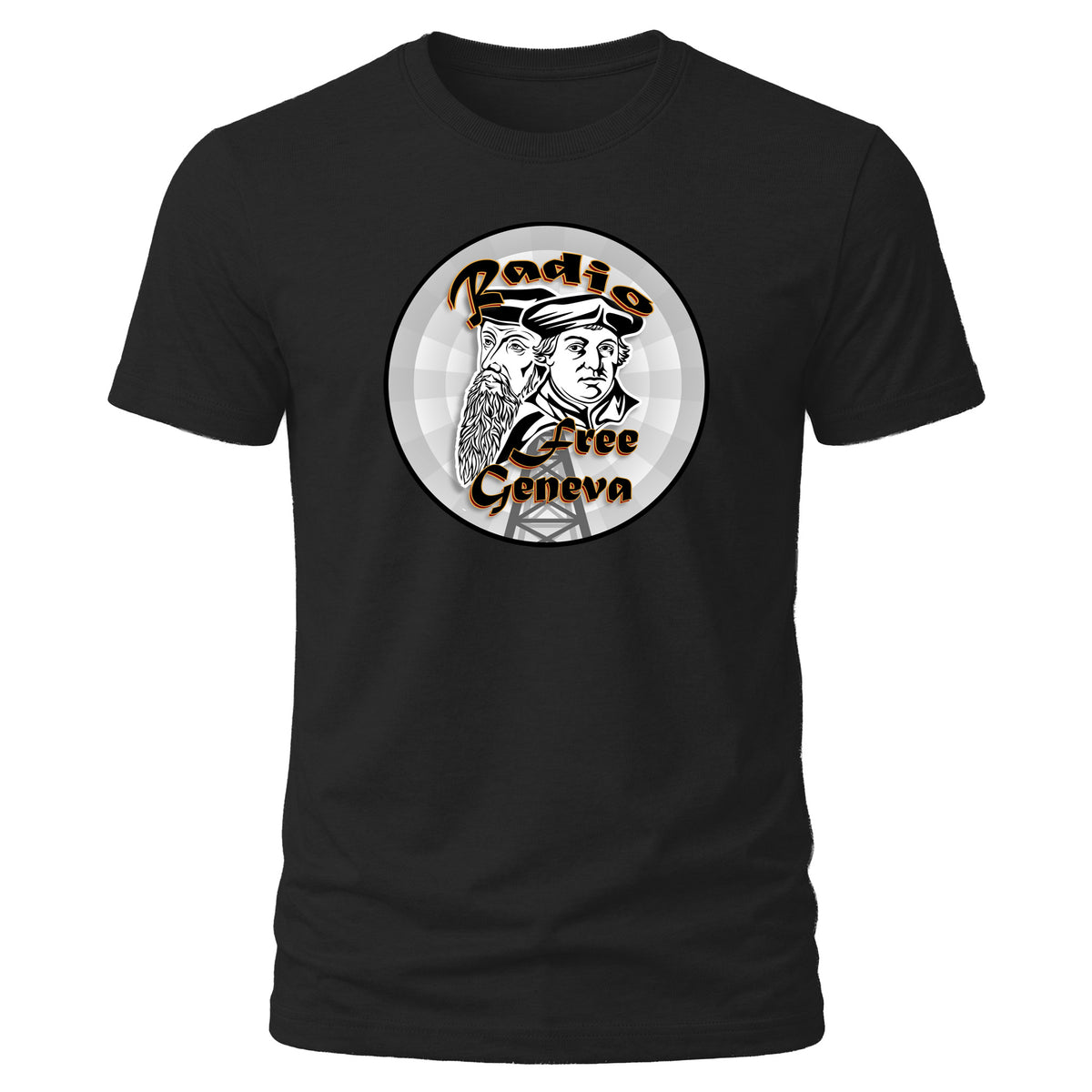 Official Alpha and Omega Ministries Radio Free Geneva T-Shirt