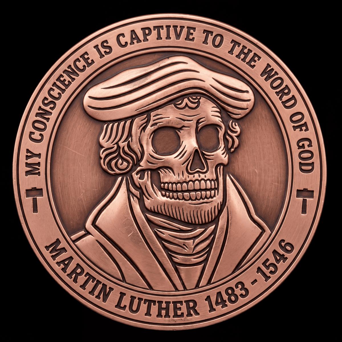 Coin - Martin Luther 26 - Coin - Righteous Wretch - #reformed# - #reformed_gifts# - #christian_gifts#