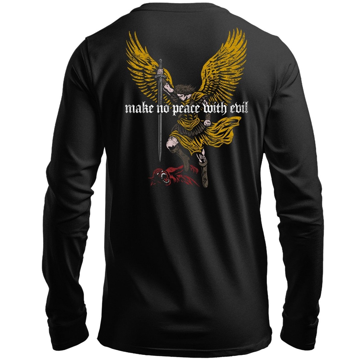 LS - No Peace With Evil - Long Sleeve Tee - The Reformed Sage - reformed - reformed_gifts - christian_gifts