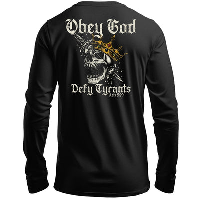 LS - Defy Tyrants - Long Sleeve Tee - The Reformed Sage - reformed - reformed_gifts - christian_gifts