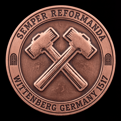 Coin - Martin Luther 26 - Coin - Righteous Wretch - #reformed# - #reformed_gifts# - #christian_gifts#