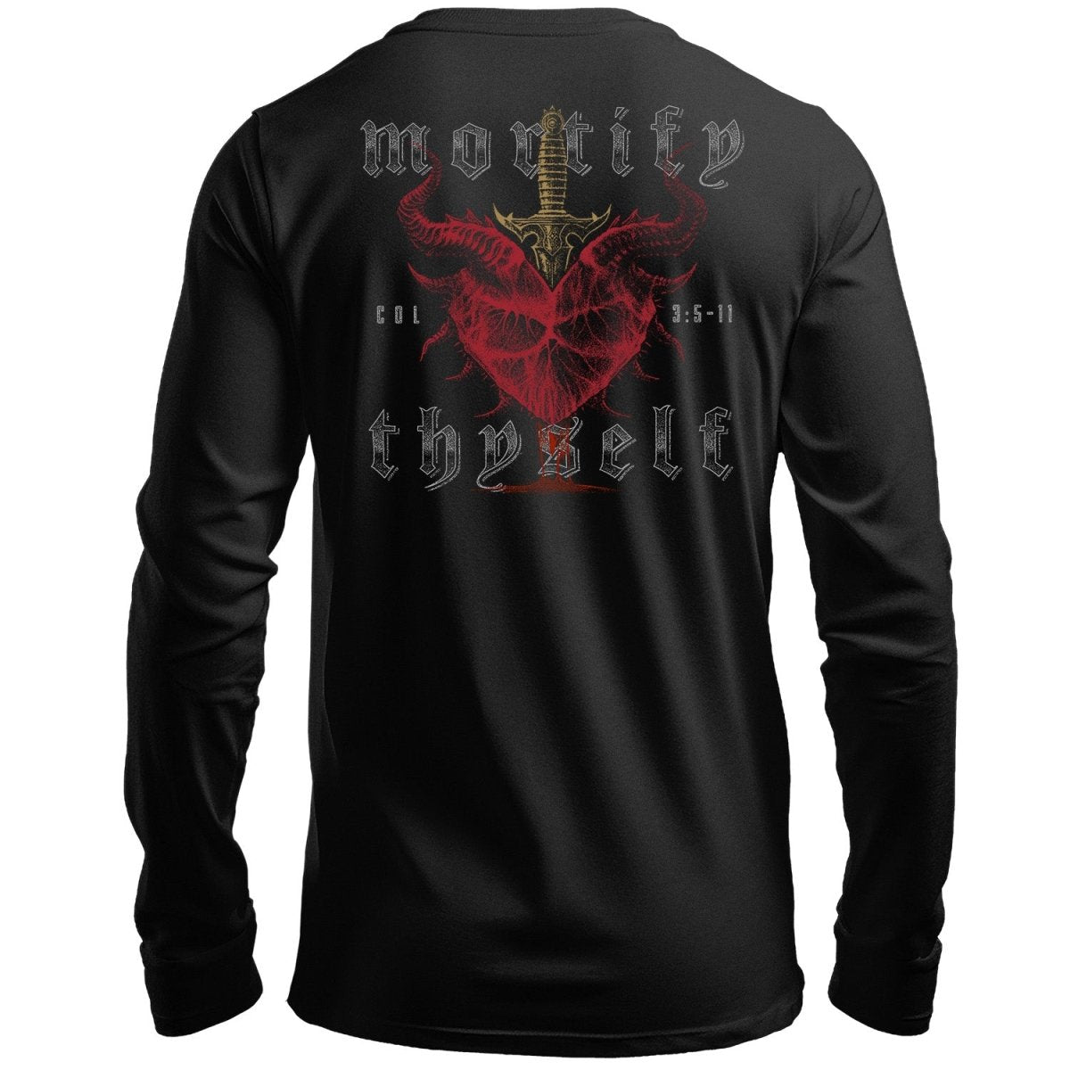 LS - Mortify Thyself - Long Sleeve Tee - The Reformed Sage - reformed - reformed_gifts - christian_gifts