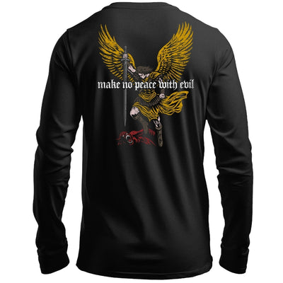 LS - No Peace With Evil - Long Sleeve Tee - The Reformed Sage - reformed - reformed_gifts - christian_gifts
