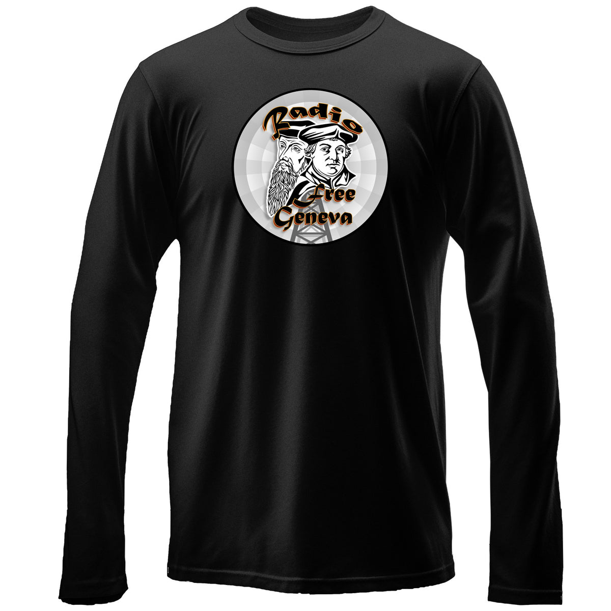 Official Alpha and Omega Ministries Radio Free Geneva Long Sleeve T-Shirt