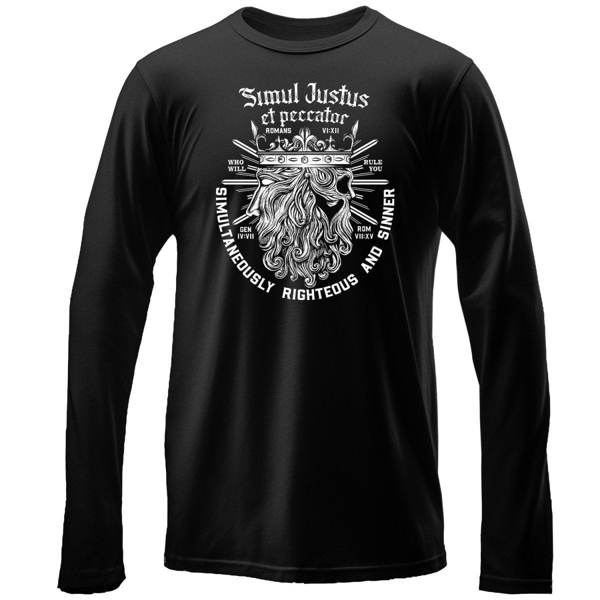 LS - Simul Justus - Long Sleeve Tee - The Reformed Sage - reformed - reformed_gifts - christian_gifts