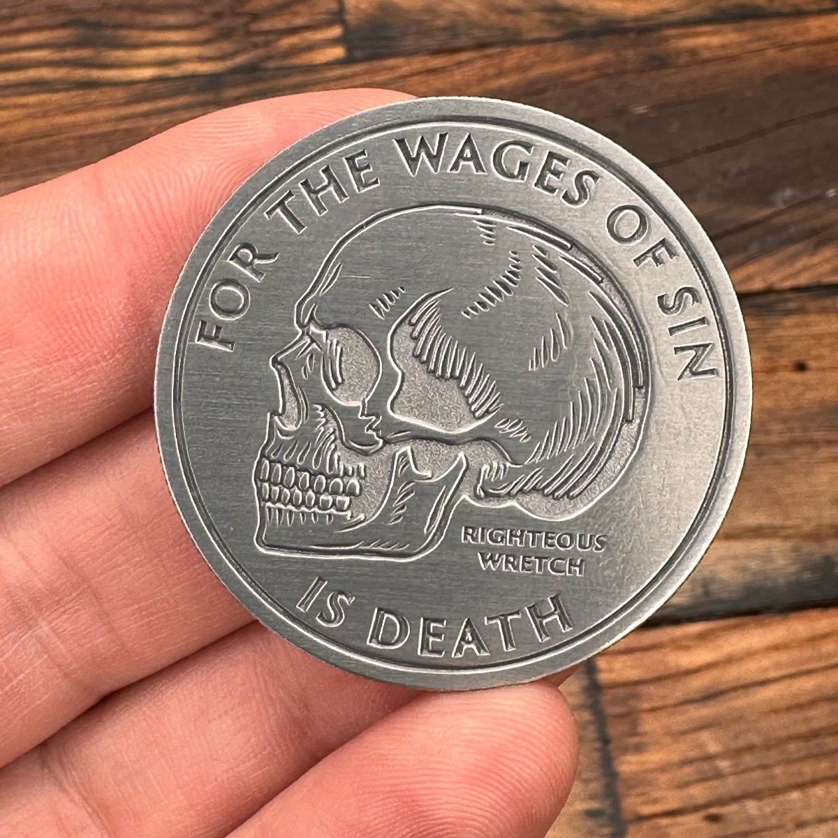 Coin - Wages SCRATCHED - Coin - The Reformed Sage - reformed - reformed_gifts - christian_gifts